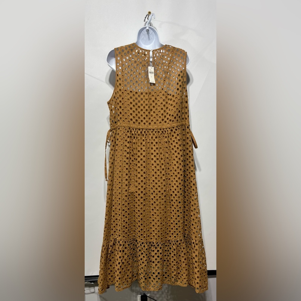 NE QUITTEZ PAS by Anthropologie Uptown Eyelet Midi Dress Size Medium NWT - Picture 7 of 13